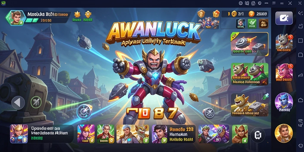 Tampilan antarmuka AWANLUCK yang intuitif dan fungsional.