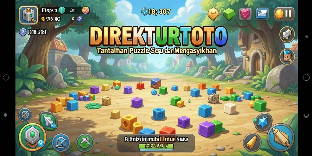 Tampilan gameplay DIREKTURTOTO menunjukkan keseruan menyelesaikan puzzle.