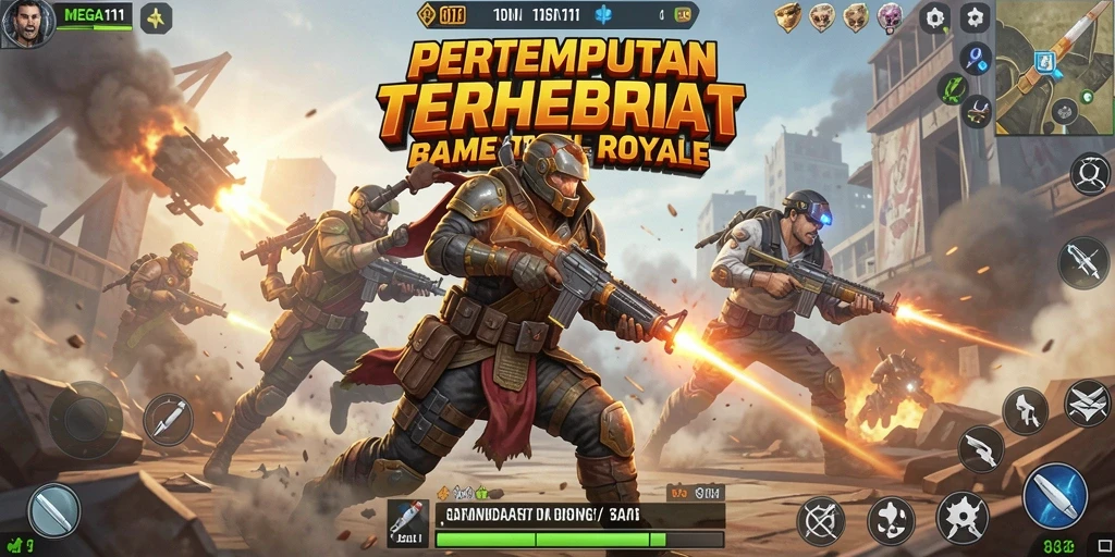 Gameplay seru di arena pertempuran MEGA111.