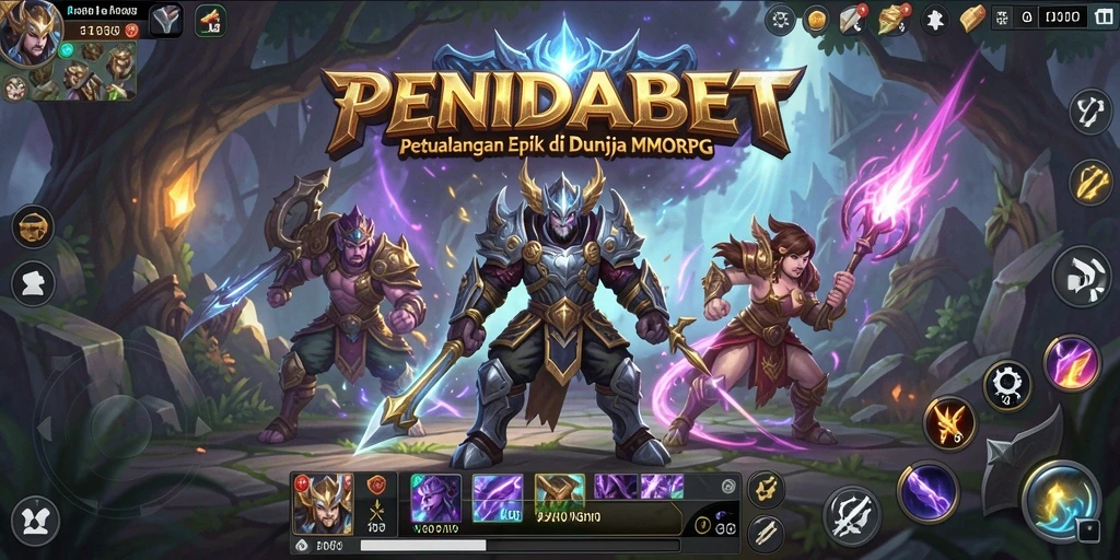 Tangkapan layar gameplay <strong>PENIDABET</strong> menampilkan aksi pertempuran seru di dunia MMORPG.
