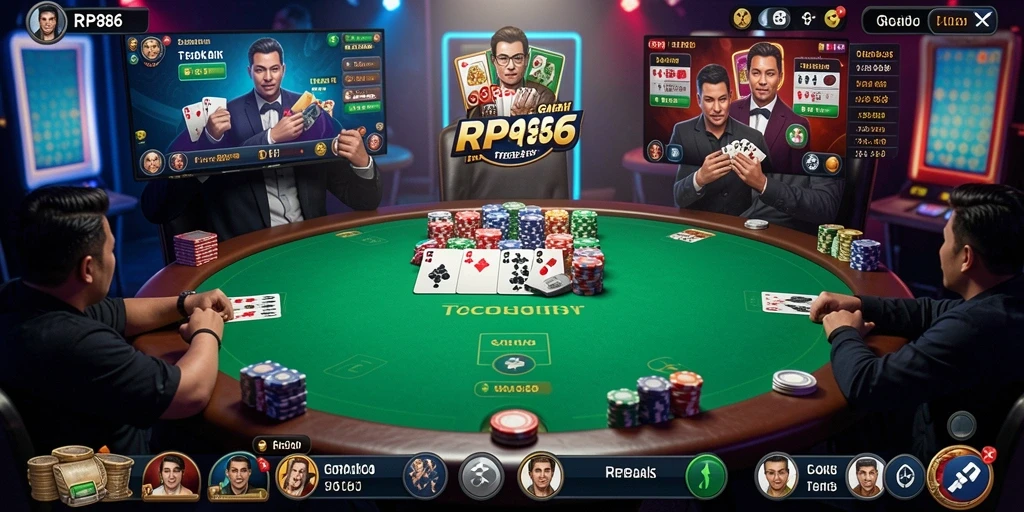 Gameplay seru dan menarik dalam aplikasi Poker RP886.