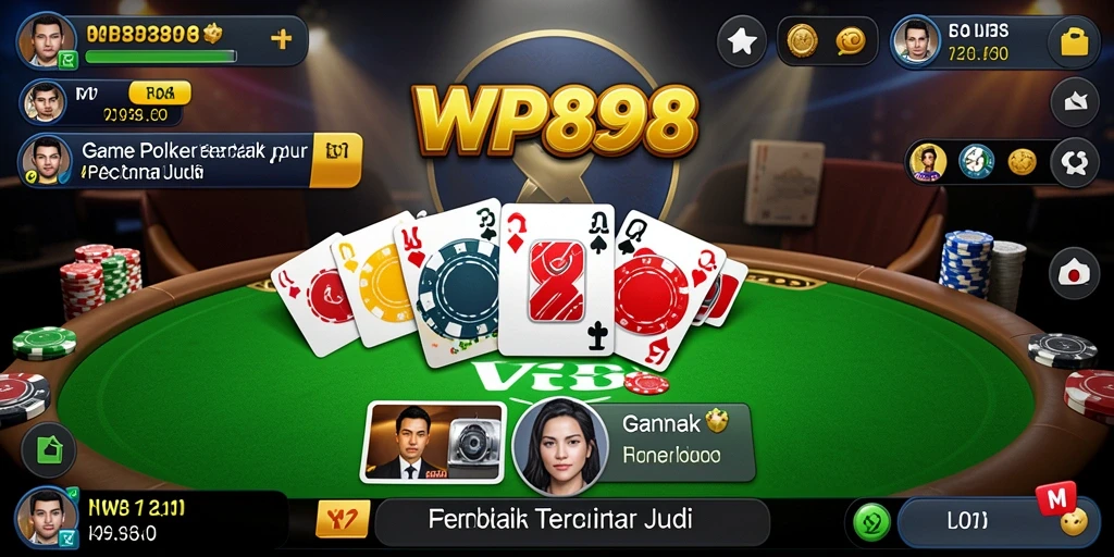 Gambaran gameplay seru dalam aplikasi poker WP888.
