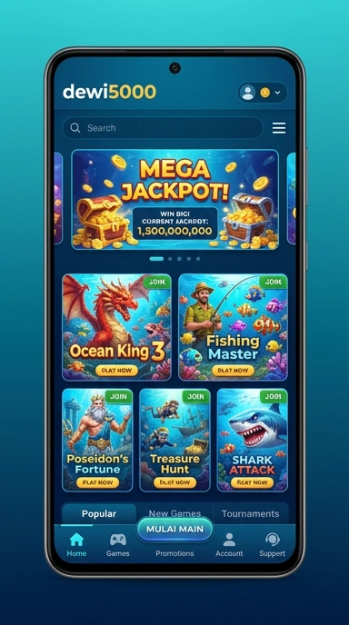Screenshot antarmuka pengguna dewi5000 yang ramah dan mudah digunakan.